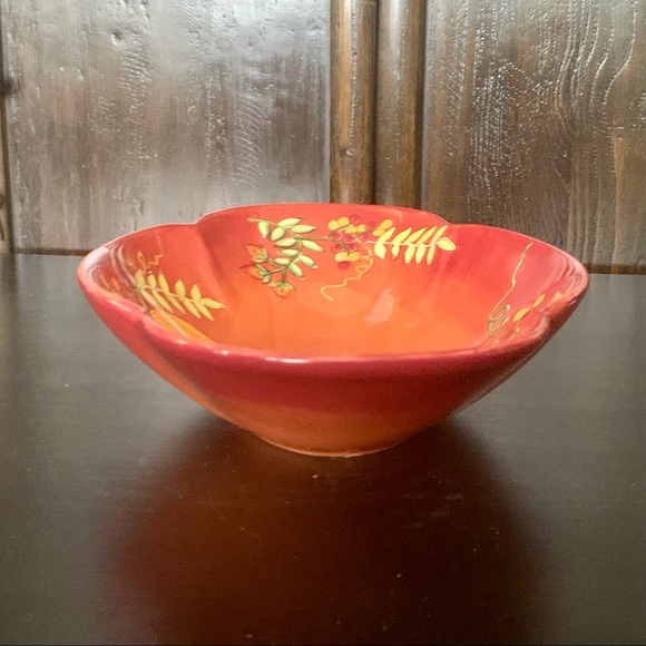 Laurie Gates Pottery Fall Leaves 13” Oblong Serving Bowl - Picture 9 of 15